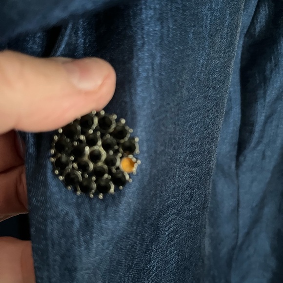 Adrianna Papell Blue Cropped Jacket Blazer/Top, size 14W - Picture 11 of 11